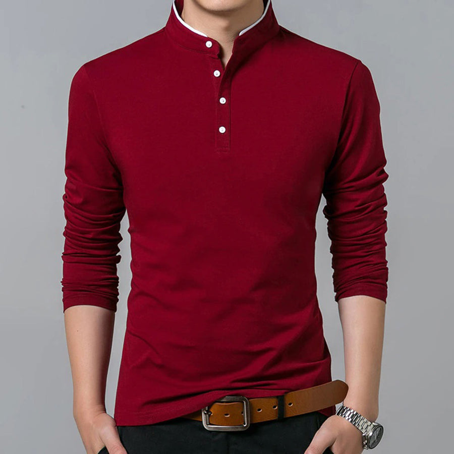 Pánské polotričko slim-fit s dlouhým rukávem