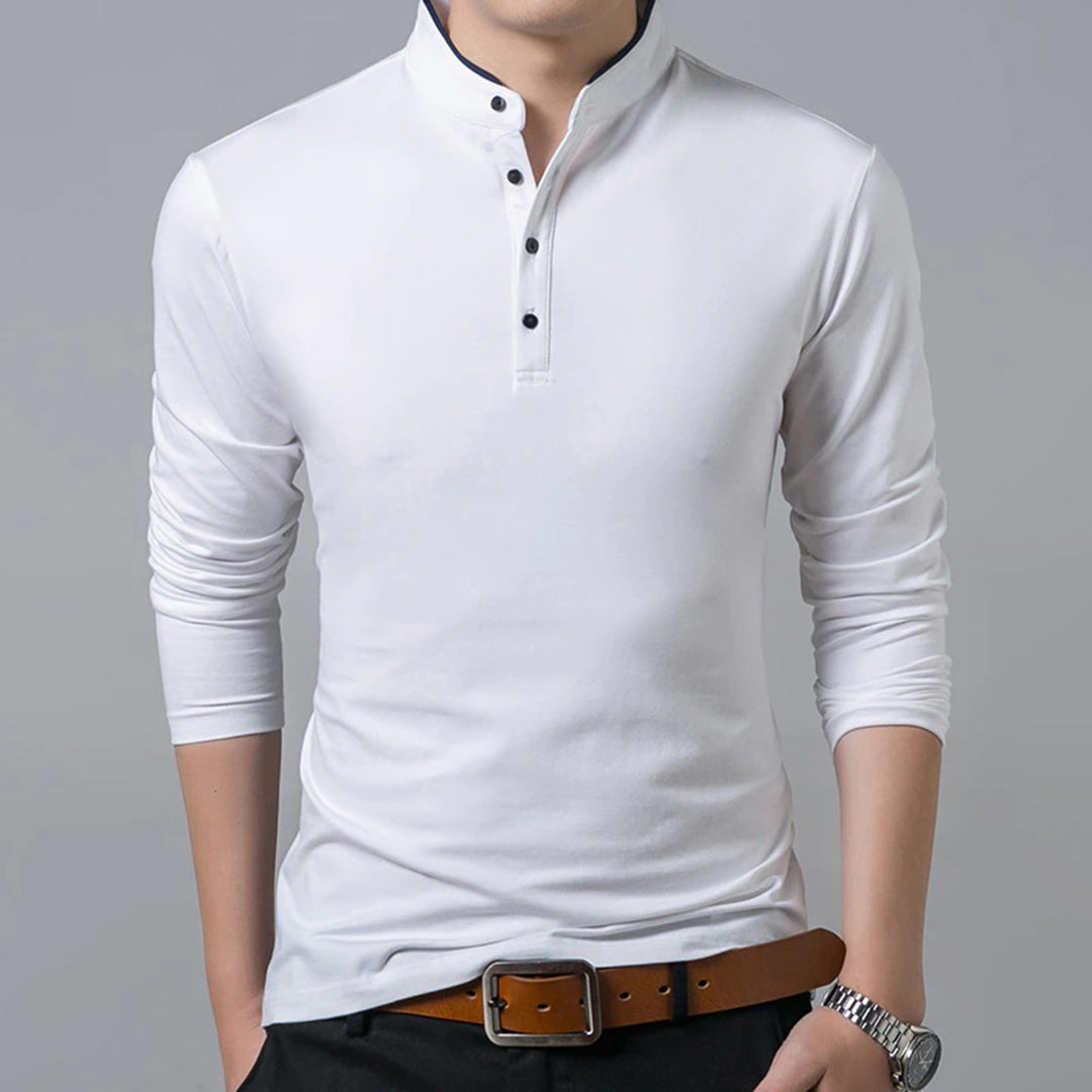 Pánské polotričko slim-fit s dlouhým rukávem