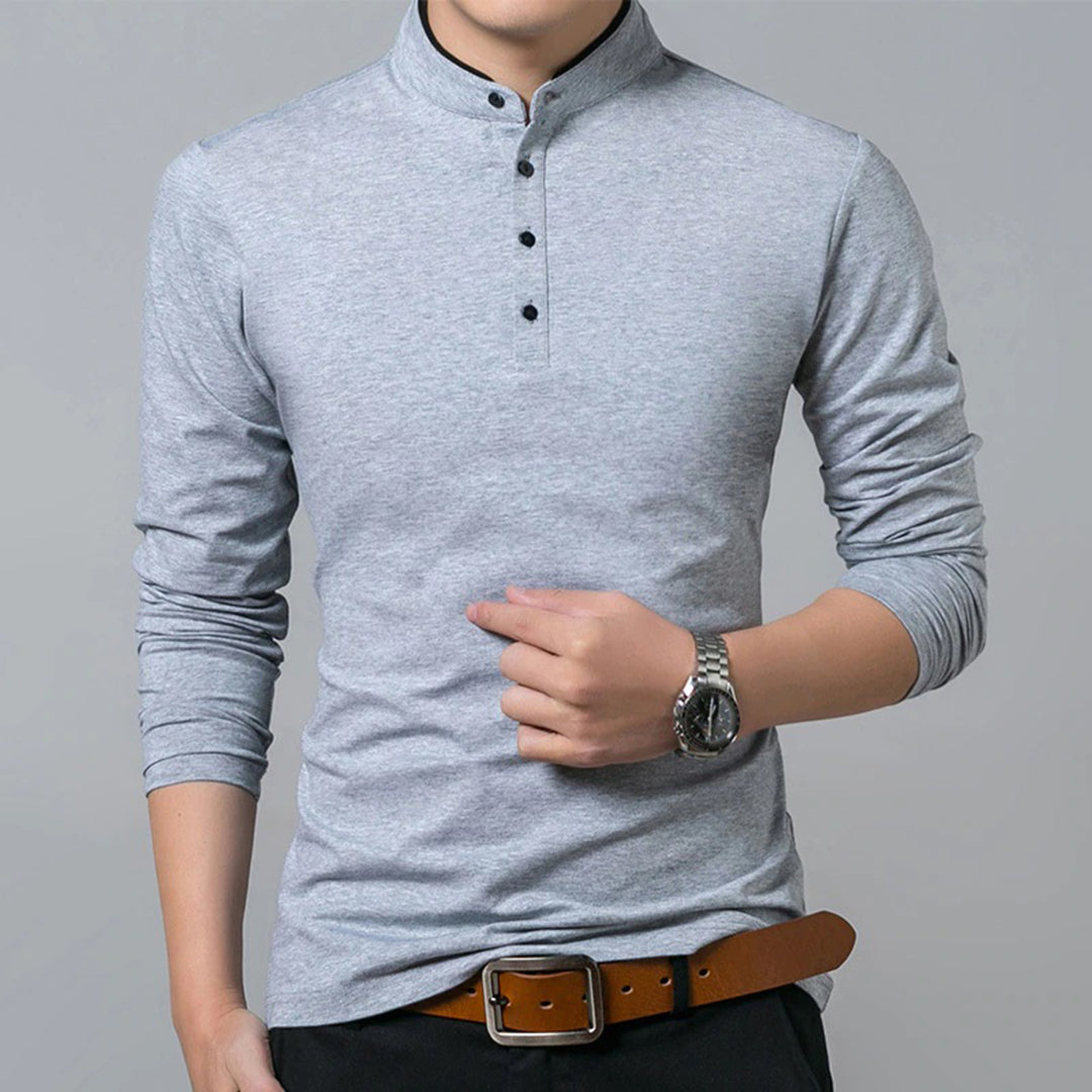 Pánské polotričko slim-fit s dlouhým rukávem