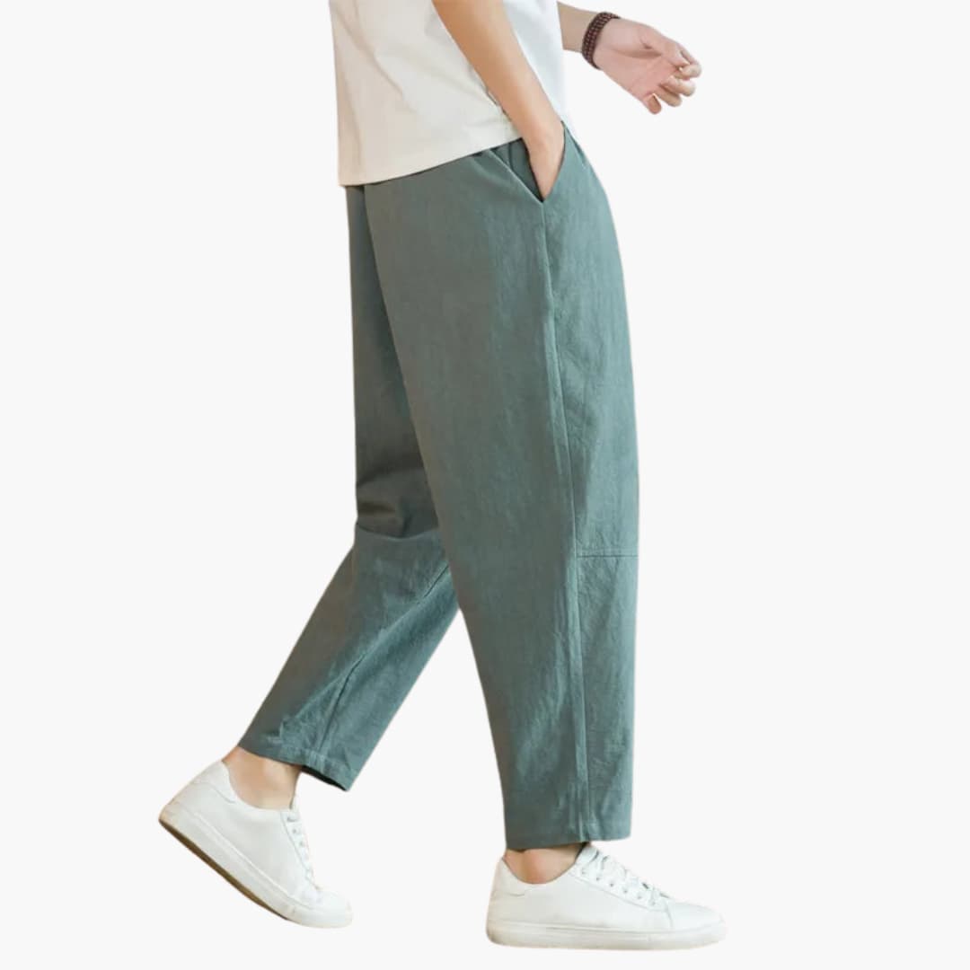 Pánské zkrácené kalhoty ve voľném střihu relaxed fit