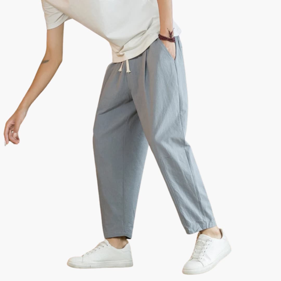 Pánské zkrácené kalhoty ve voľném střihu relaxed fit