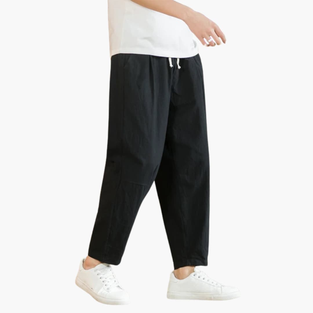 Pánské zkrácené kalhoty ve voľném střihu relaxed fit