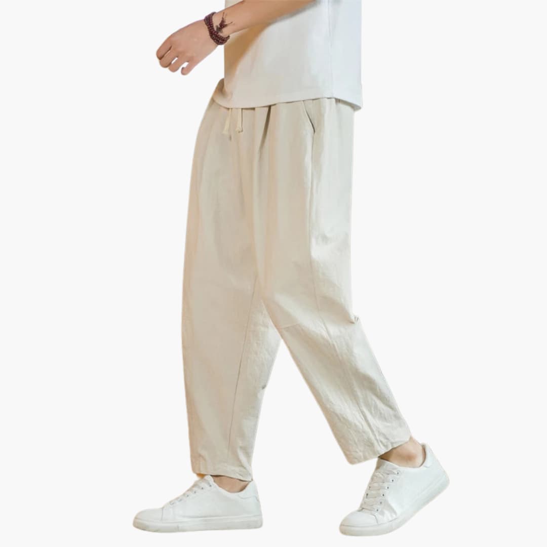 Pánské zkrácené kalhoty ve voľném střihu relaxed fit