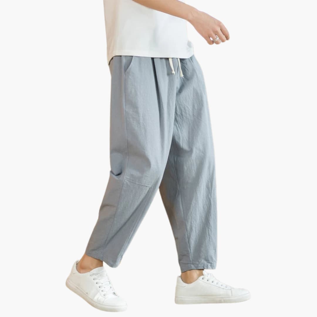 Pánské zkrácené kalhoty ve voľném střihu relaxed fit