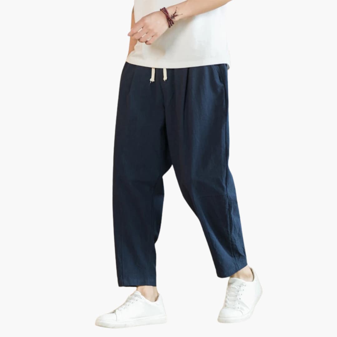 Pánské zkrácené kalhoty ve voľném střihu relaxed fit