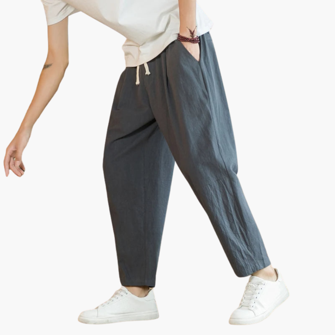 Pánské zkrácené kalhoty ve voľném střihu relaxed fit
