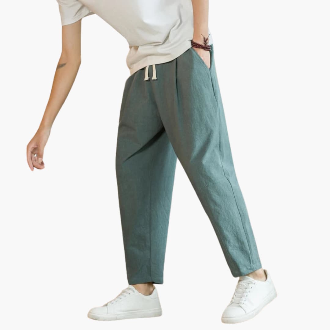 Pánské zkrácené kalhoty ve voľném střihu relaxed fit