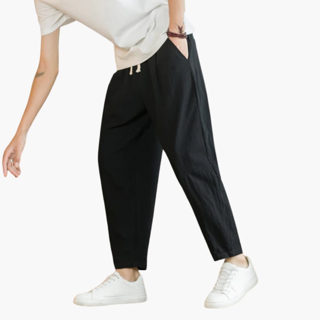 Pánské zkrácené kalhoty ve voľném střihu relaxed fit