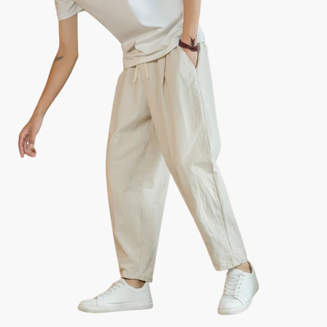 Pánské zkrácené kalhoty ve voľném střihu relaxed fit