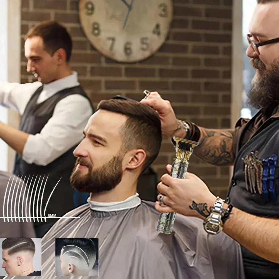 Pánský bezdrátový zastřihovač vlasů ve vintage stylu
