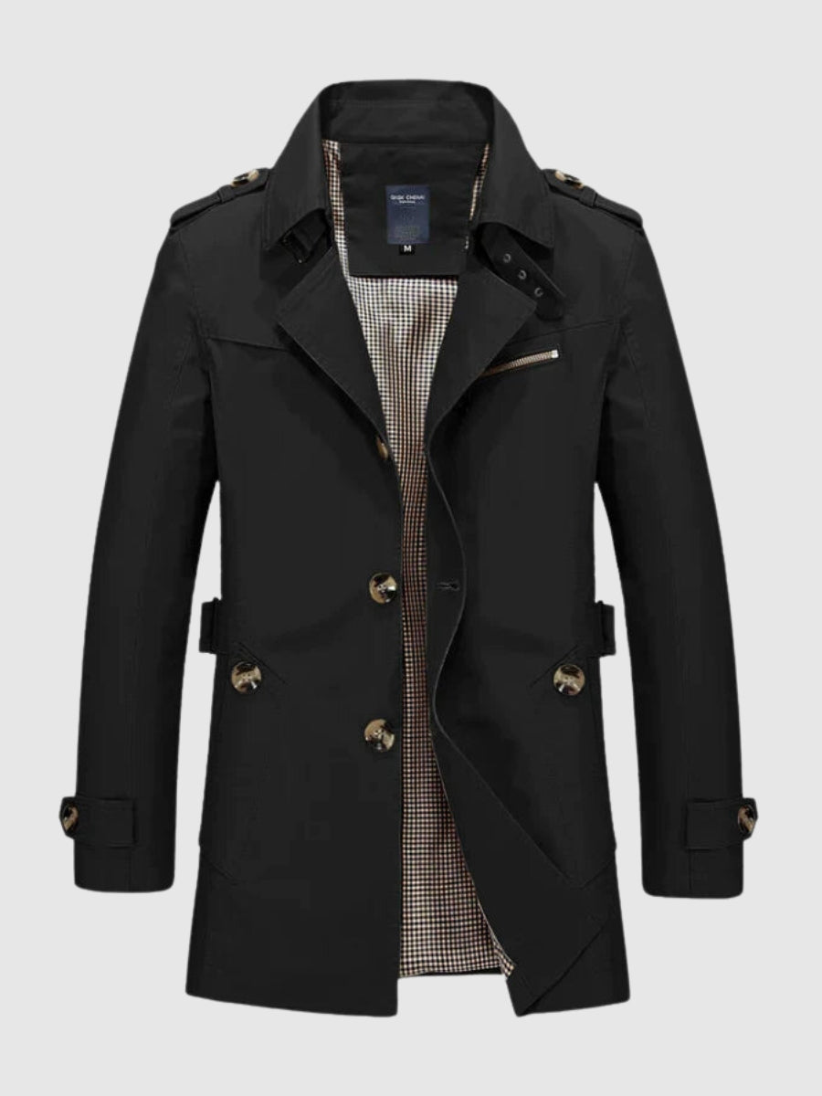 Pánský dvouřadý trenchcoat
