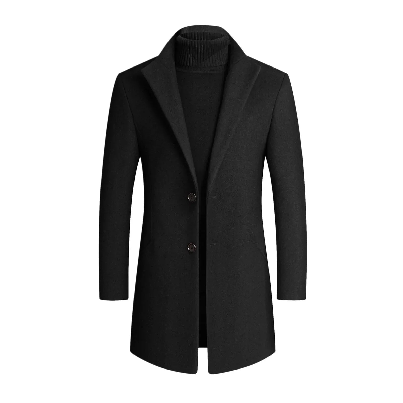 Pánský elegantní kabát střihu slim fit