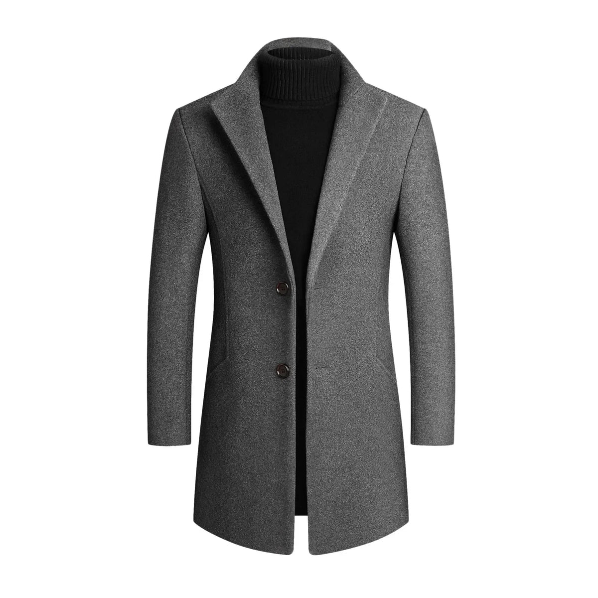 Pánský elegantní kabát střihu slim fit