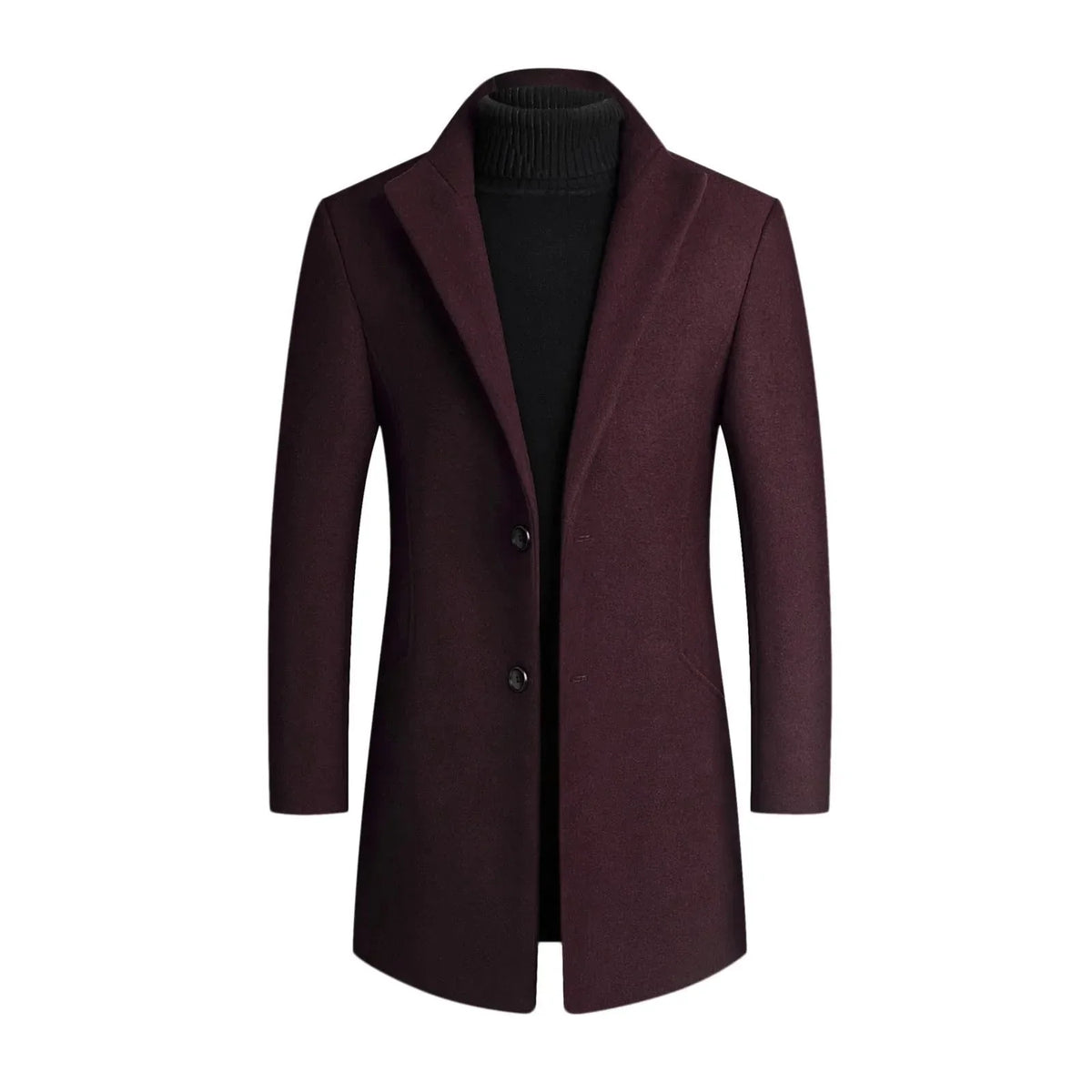 Pánský elegantní kabát střihu slim fit