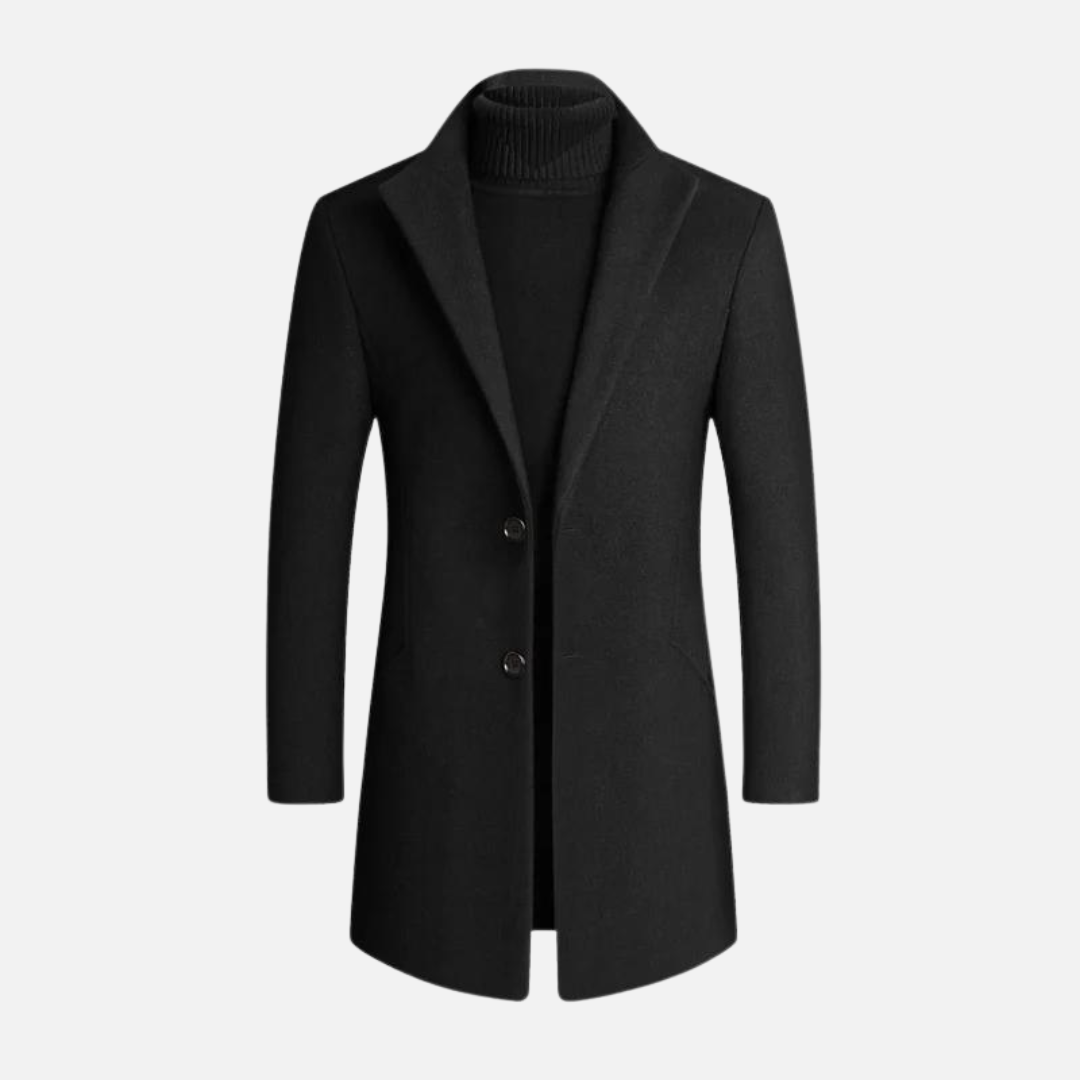 Pánský elegantní kabát střihu slim fit