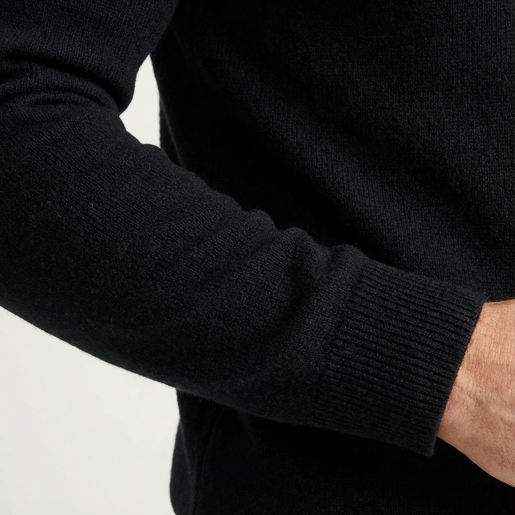 Pánský klasický svetr na krátký zip – všestranný elegantně-neformální pulovr