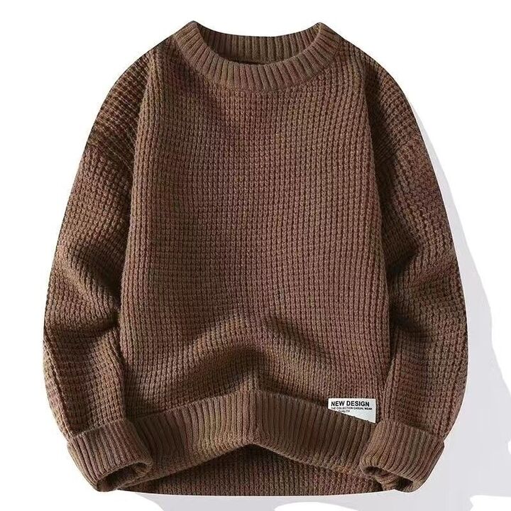 Pánský ležérní svetr s kulatým výstřihem