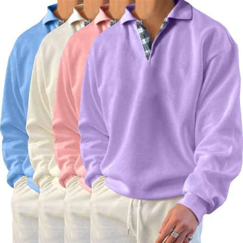 Pánský polo svetr ve volném střihu Relaxed Fit