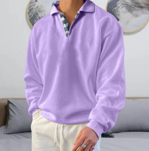 Pánský polo svetr ve volném střihu Relaxed Fit