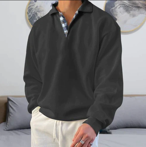 Pánský polo svetr ve volném střihu Relaxed Fit