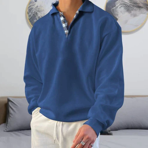Pánský polo svetr ve volném střihu Relaxed Fit