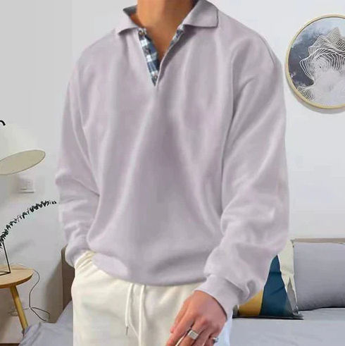 Pánský polo svetr ve volném střihu Relaxed Fit