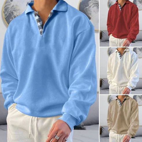 Pánský polo svetr ve volném střihu Relaxed Fit
