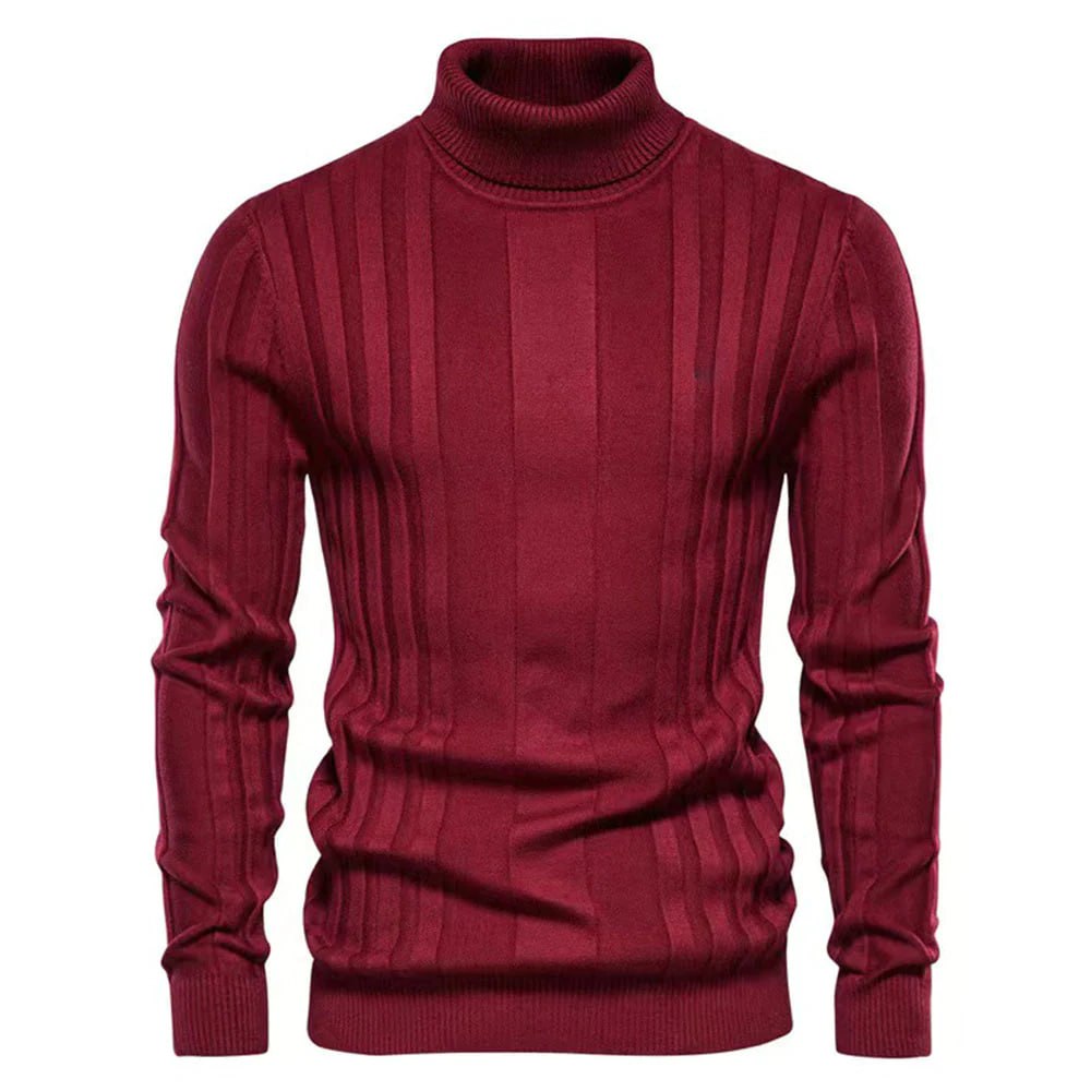 Pánský rolákový svetr střihu slim fit