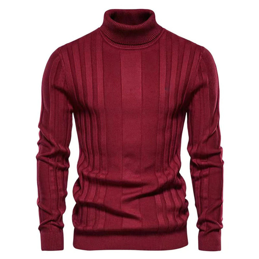 Pánský rolákový svetr střihu slim fit