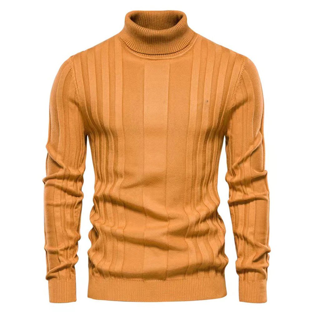 Pánský rolákový svetr střihu slim fit