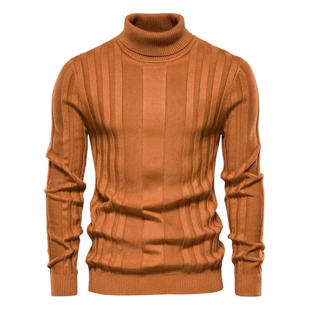 Pánský rolákový svetr střihu slim fit