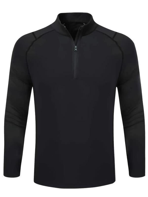 Pánský sportovní funkční pulovr na krátký zip