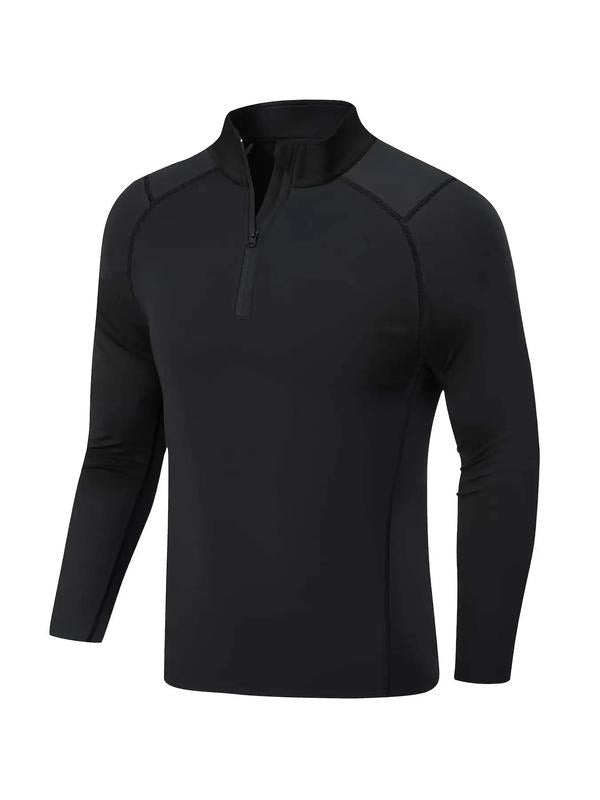 Pánský sportovní funkční pulovr na krátký zip