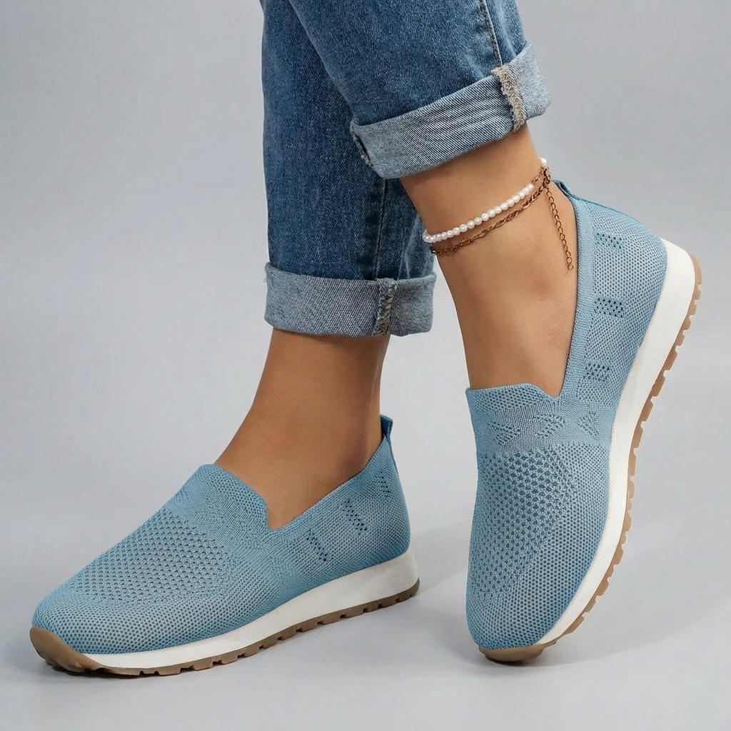 Pohodlné pletené slip-on tenisky s podporou klenby