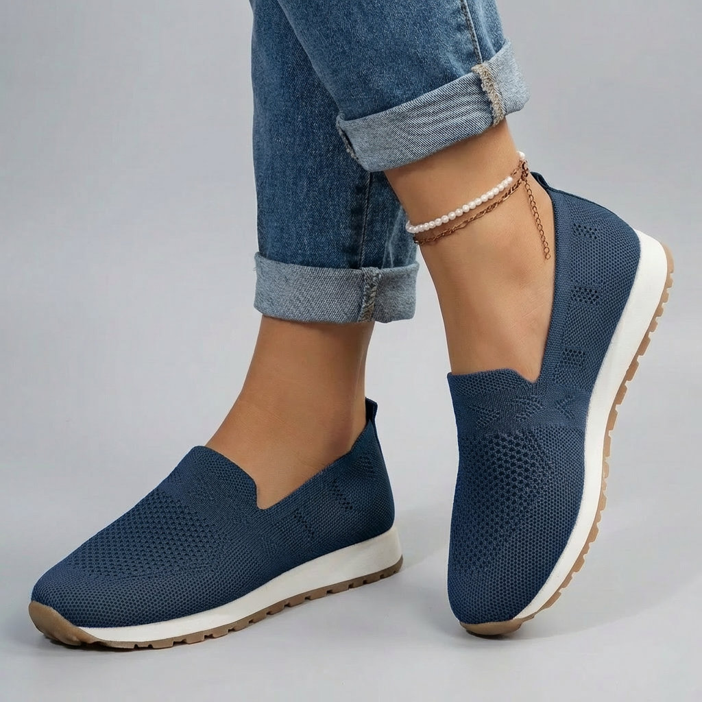 Pohodlné pletené slip-on tenisky s podporou klenby