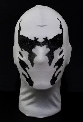 Pohyblivá Rorschachova maska s inkoustovými skvrnami