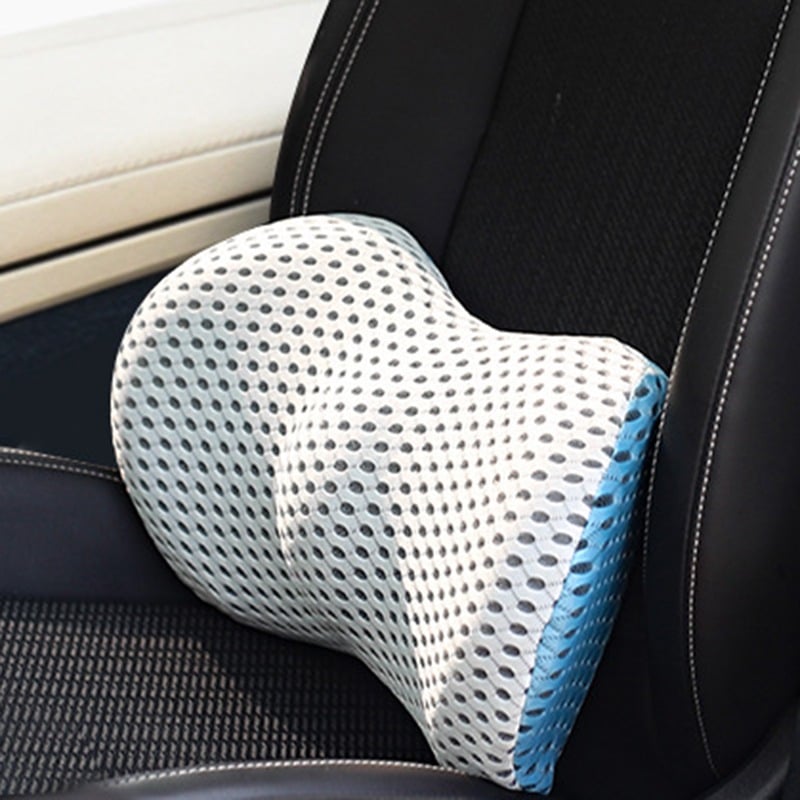 Prémiový bederní opěrný polštář – ergonomická opěrka zad z paměťové pěny do kanceláře, auta a domácnosti