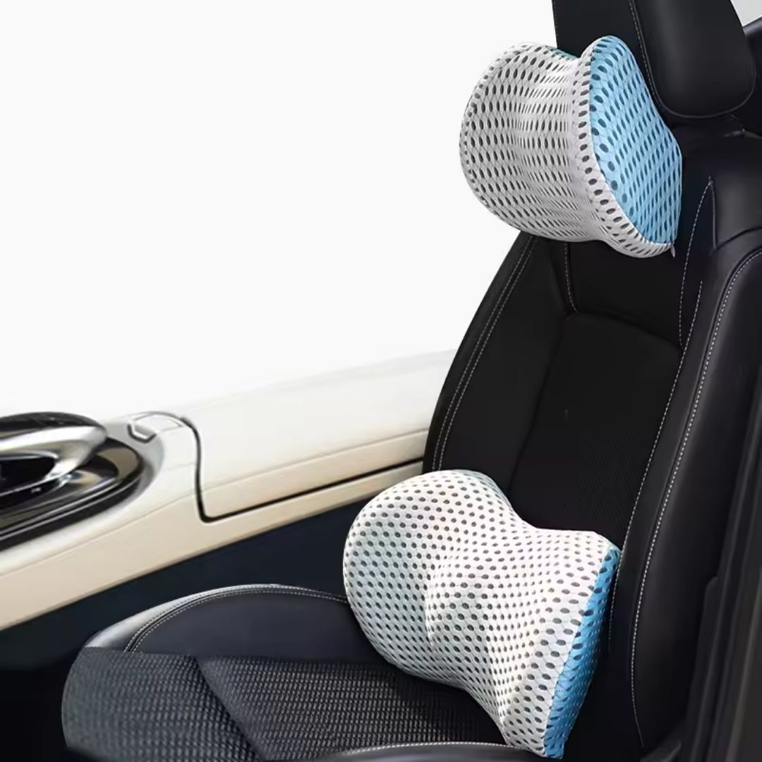 Prémiový bederní opěrný polštář – ergonomická opěrka zad z paměťové pěny do kanceláře, auta a domácnosti
