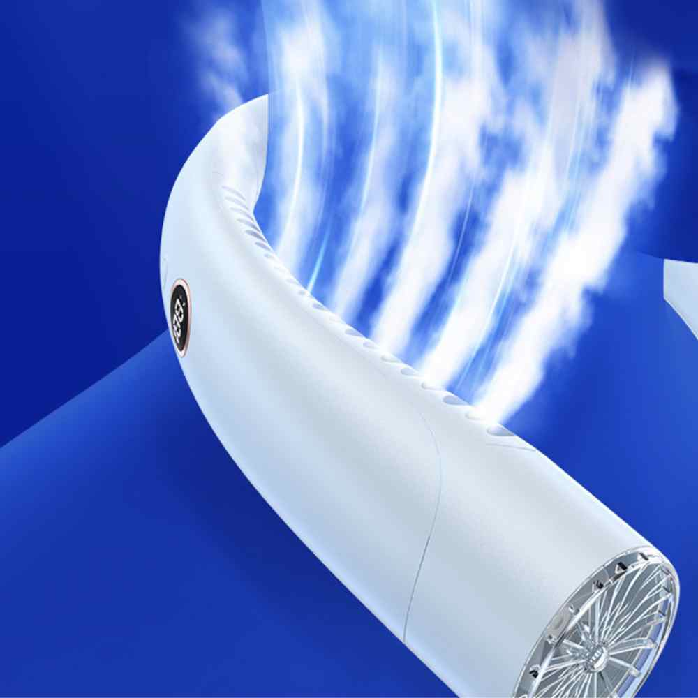 Přenosný bezvrtulový ventilátor na krk pro tiché chlazení bez použití rukou