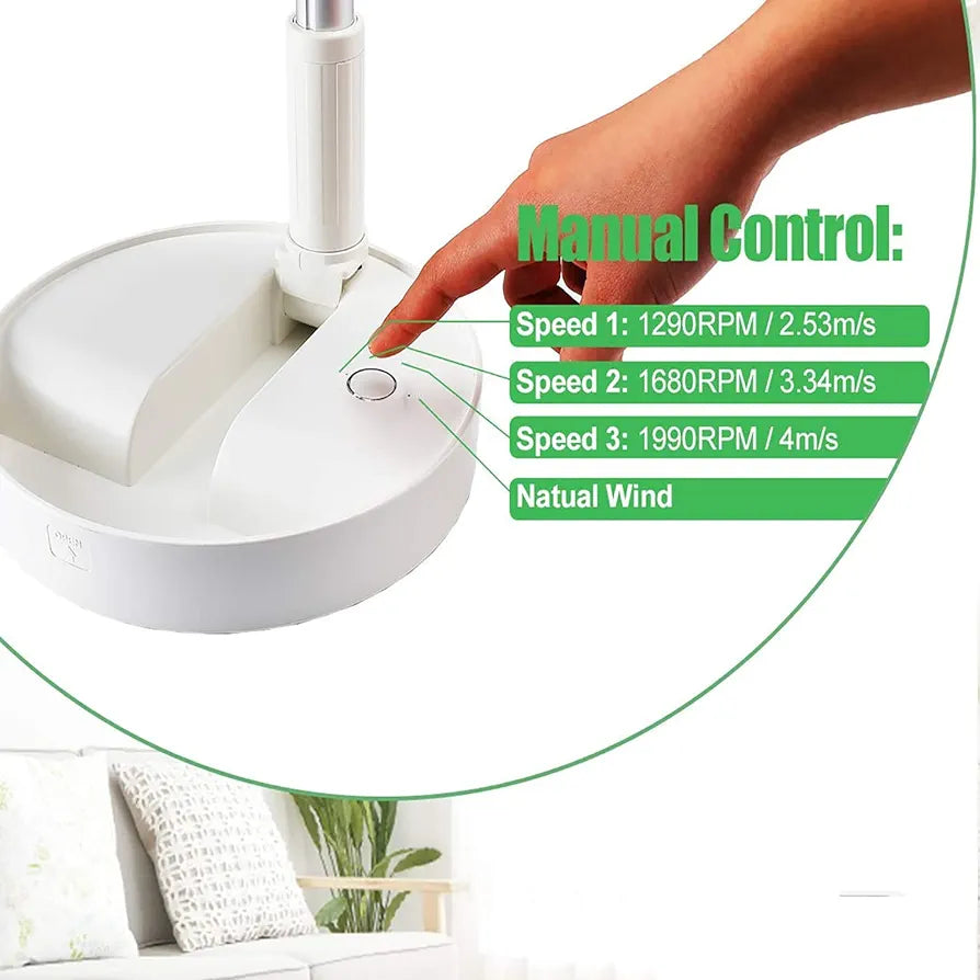 Přenosný nabíjecí skládací stolní ventilátor
