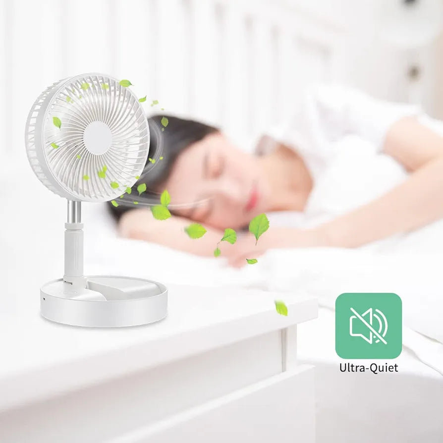 Přenosný nabíjecí skládací stolní ventilátor