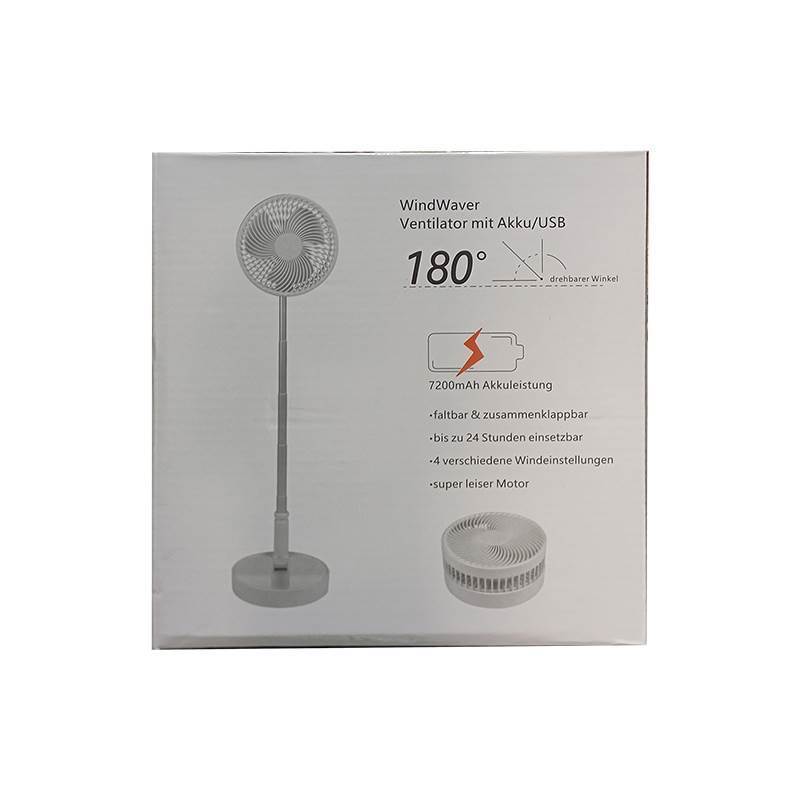 Přenosný nabíjecí skládací stolní ventilátor