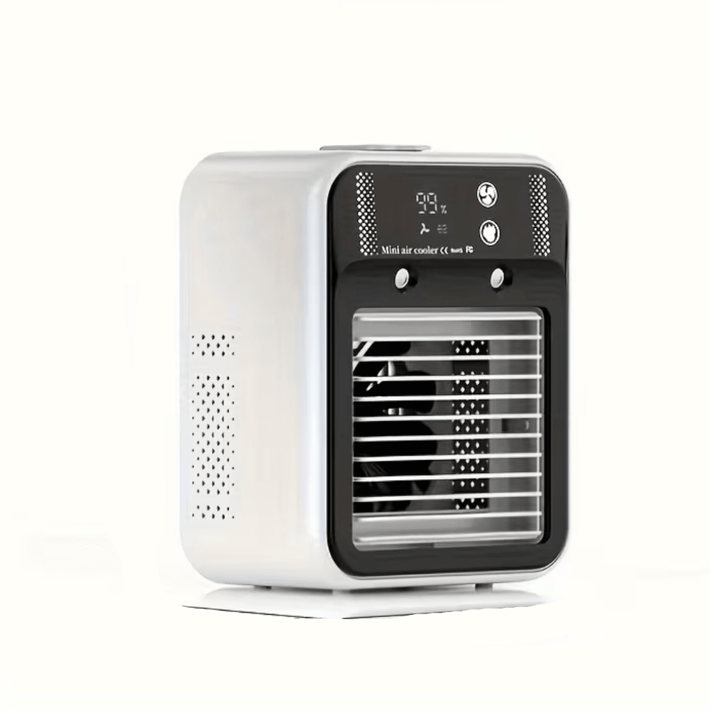 Přenosný ventilátor klimatizace s dobíjecí baterií a nastavitelnou rychlostí – kompaktní USB chladicí zařízení pro domácnost i cesty