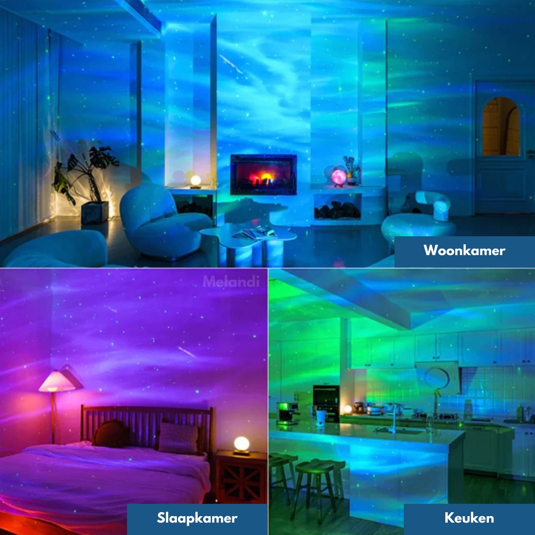 Projektor atmosférického osvětlení Aurora – úchvatná projekce polární záře do jakéhokoli pokoje