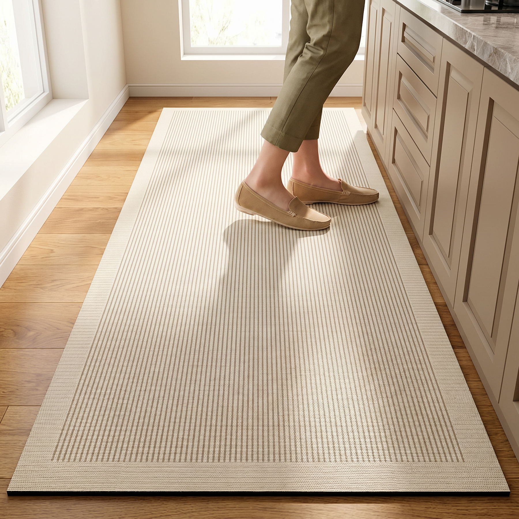Protiskluzová kuchyňská předložka ve snadno udržovatelném provedení – Minimalist Collection