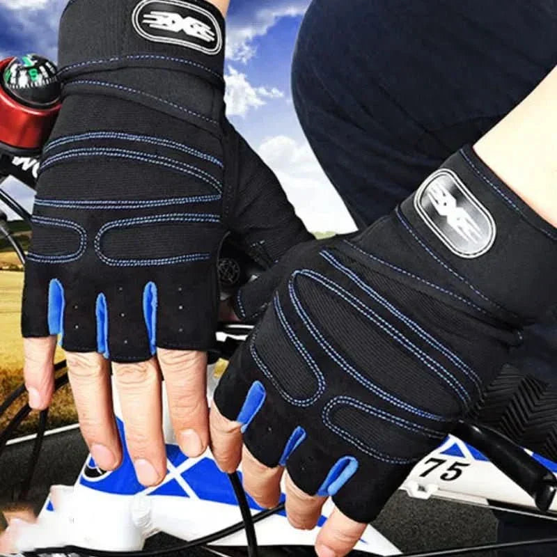 Protiskluzové rukavice s zpevněním zápěstí na cvičení a cyklistiku