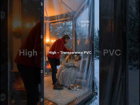 Průhledná PVC ochranná plachta proti povětrnostním vlivům s oky pro přístřešky, altány a verandy, tloušťka 0,35 mm