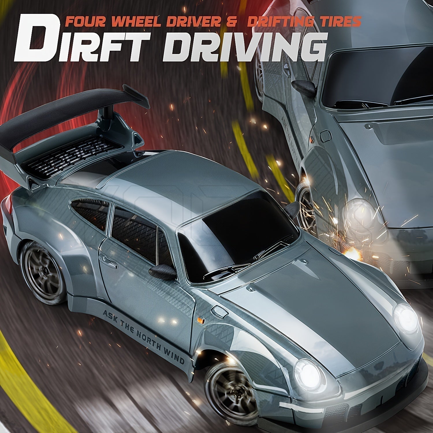 RC auto na dálkové ovládání 2,4 GHz pro drift, dobíjecí