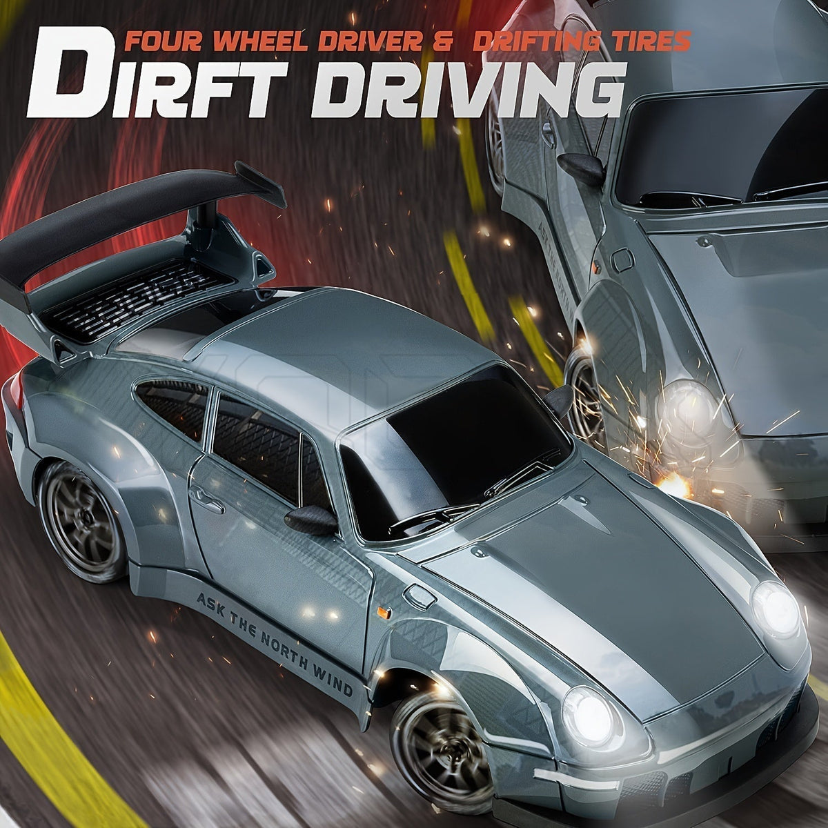 RC auto na dálkové ovládání 2,4 GHz pro drift, dobíjecí