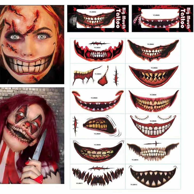 Realistické hororové halloweenské tetování – Doplňte svůj halloweenský make-up
